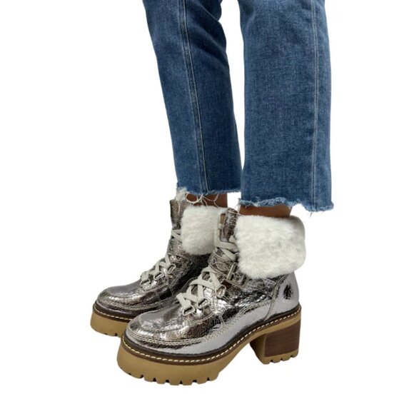 New Free People Cozy Jasper Pewter Hiker Boots Size 10 - Picture 7 of 10